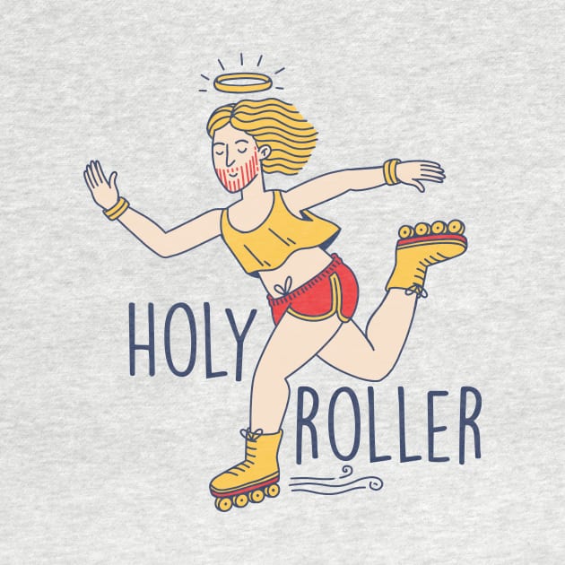 Funny Holy Roller Rollerblading Jesus // Christian Humor by Now Boarding